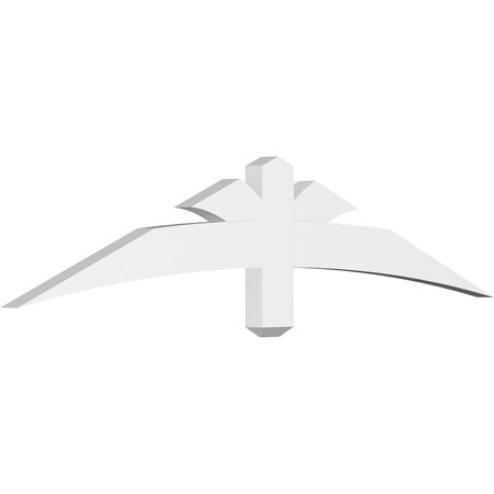 Ekena Millwork Davenport Architectural Grade PVC Gable Bracket, 60"W x 12 1/2"H x 2"D x 4"F, 5/12 Pitch GBP060X13X0204DAV00